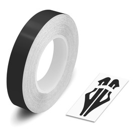 SATIN BLACK, 1/2" | 12mm, Self-Adhesive Vinyl Pin Stripe Line Decal Sticker Tape, Length 32ft | 9.80m, Suitable for Cars, Vans, Motorcycles, Bikes, Models, Tuning & Styling, and much more