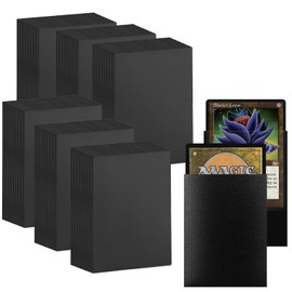 300 Pcs Standard Soft Card Sleeves, 66 x 91mm Clear Frosted Trading Card Sleeves, Standard Card Sleeves for Trading Card, Magic, MTG, Sports Cards, Game Cards (Black)