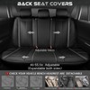 CAR PASS Luxury Faux Leather Back Rear Seat Covers, Waterproof