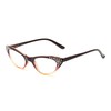 Readers.com The Paulina +3.00 Brown/Yellow Fade Womens Cat Eye Reading