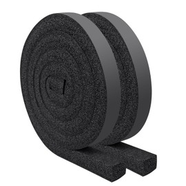 Yotache Air Conditioner Window Seal Kit - 1"x1" High Resilience Foam Weather Stripping Insulation Strip for AC, Noise Reducing, Air Leak Proof, No Glue, 13Ft Long (6.5Ft x 2 Rolls, Black)