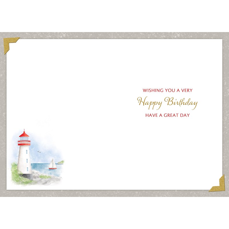 Piccadilly Greetings Birthday Card Uncle Lighthouse - 7 x 5