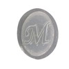3 1/2 inch Oval Monogram Alphabet Letter M Plastic Craft