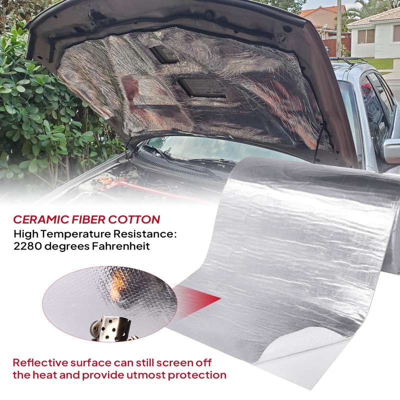 BuyUneed 190 mil Heat Shield Aluminum Foil Mat High Temperature