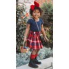 Jefferies Socks Little Girls Ruffle Knee High Socks, Red, Small
