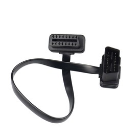 ZIMISI OBD2 Extension Cable, 16Pin Male to Female Flat Ribbon Extension Cord, Low Profile OBD2 Diagnostic Splitter for Scan Tool, GPS, and Code Reader (1FT/0.3M)