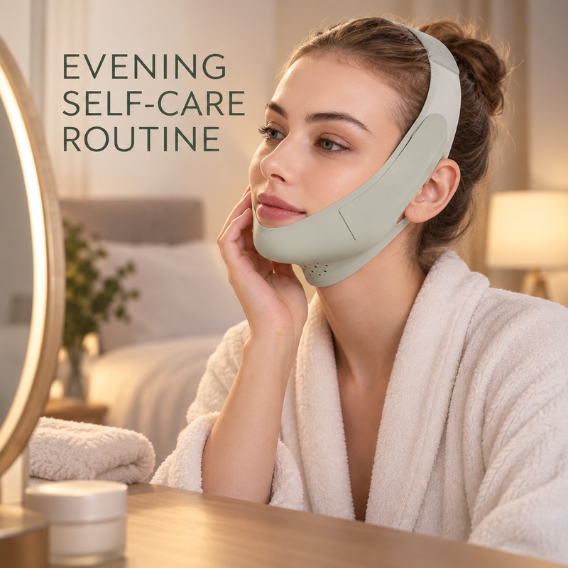 Reusable V-Line Face Shaping Strap, Rubber Chin and Cheek Support