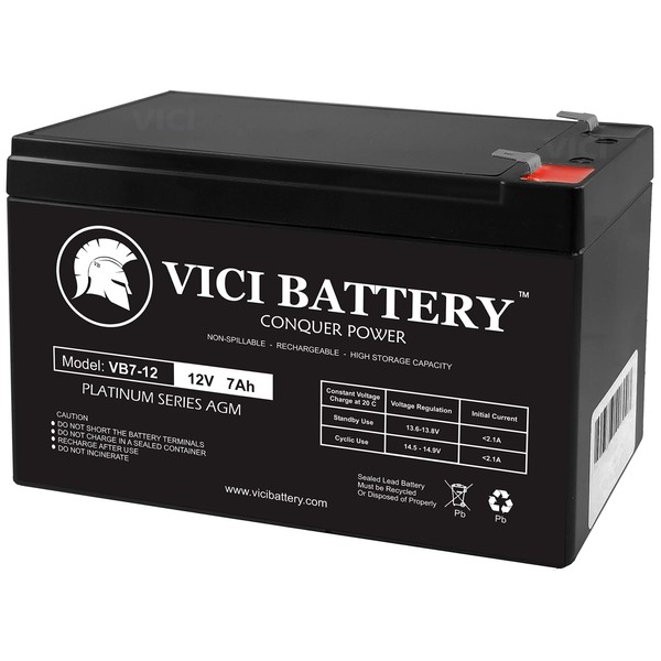 VICI Battery VB7-12 - 12V 7AH RITAR RT1270 HAZE Replacement Battery brand product