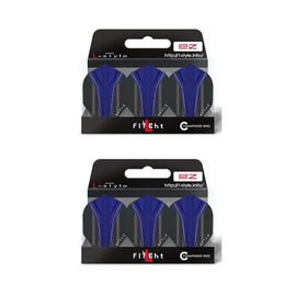 LSTYLE Dart Flights L1 EZ Standard Inception Blue | 2 Sets of 3 | for Soft & Steel Tip Darts