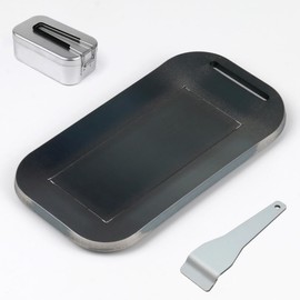 Zeol Iron Plate, Mestin, Trangia, Knee-Rack, Compatible with Millimeter Camp, Plate with Border, 0.2 inches (6 mm)