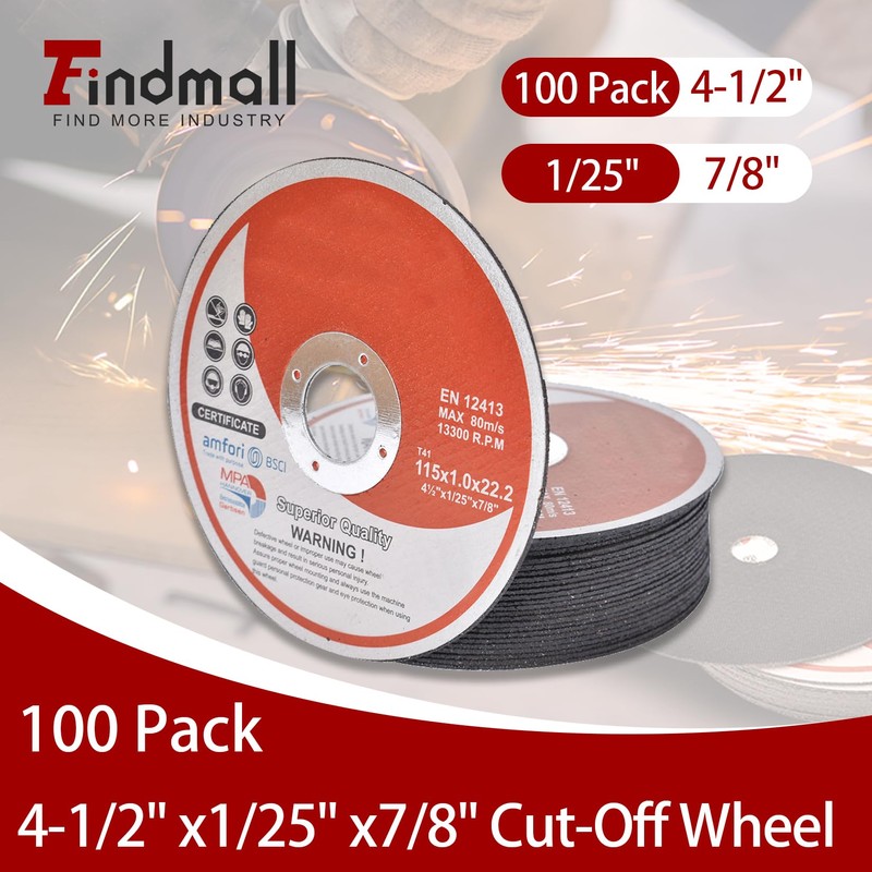 Cut Off Wheels 100 Pack 4-1/2 x 1/25 x 7/8