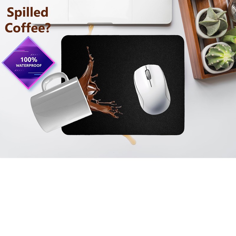 NYCCS 3-Pack Mouse Pads, Non-Slip Rubber Base, Waterproof Smooth Surface