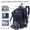 SWICKY RICOOI Backpack with wheels,rolling backpack with 2 Packing Cubes