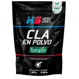 Hero Sport CLA en Polvo 400g. Hecho Solamente con Tonalín de Alemania, Scoop Incluído, 100 Porciones, Bottle Free.