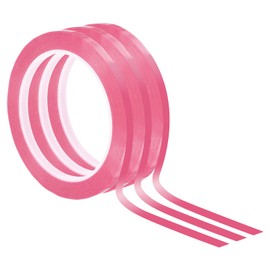 PATIKIL 1/4" Whiteboard Tape, 3 Pack Thin Dry Erase Tape for Graphic Chart Marking DIY Art, Pink
