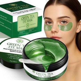 EzyAce Under Eye Patches, Green Tea Essence Under Eye Mask, Hydrating & Puffiness Eye Masks Skincare, Eye Patches for Dark Circles & Anti-Wrinkle, Firm Improve Skin Care Tools, Wrinkle Patches, 60pcs
