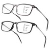 2 Pack Superior Lightweight Progressive Multifocus Reading Glasses Men, Aluminum