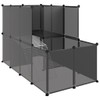 vidaXL Black Small Animal Cage: Spacious and Secure Enclosure with