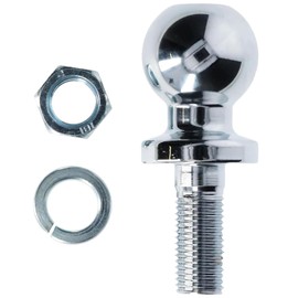 Towing Hitch Ball, 50 mm 3.5T Ball Head Farm Rail, Ball Head Towing Hitch Ball Head, Chrome Trailer Parts, Diameter 22 mm Screw, for Dome Rods with a Load of up to 3.5 Tonnes