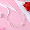 Pluzmecalm 1Pc White Fashion Bridal Pearl Flower Hair Accessory, Pearl