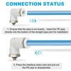 PATIKIL M5 Push to Connect Fitting, 2 Pack 6mm Pneumatic