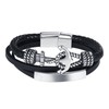 Feilok Anchor Men's Leather Bracelet Anchor Bracelet Premium Leather Bracelet