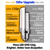 Xyanmc Big Size: 1.57x4.92 inchE26 150W Equivalent LED Candelabra Corn