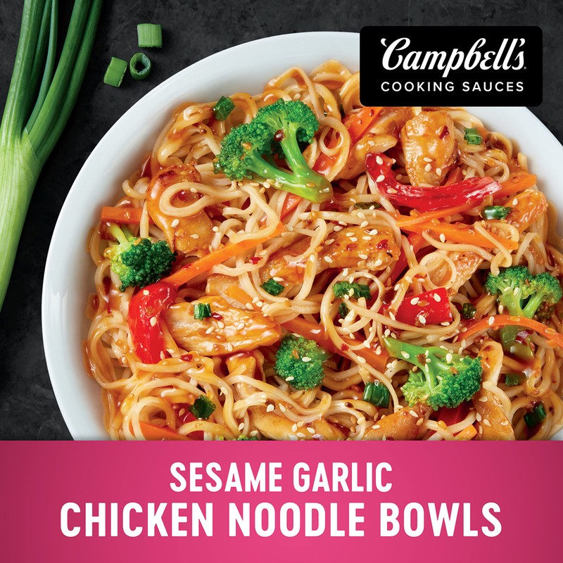 Campbell's Cooking Sauces, Sesame Garlic, 11 Oz Pouch (Pack of