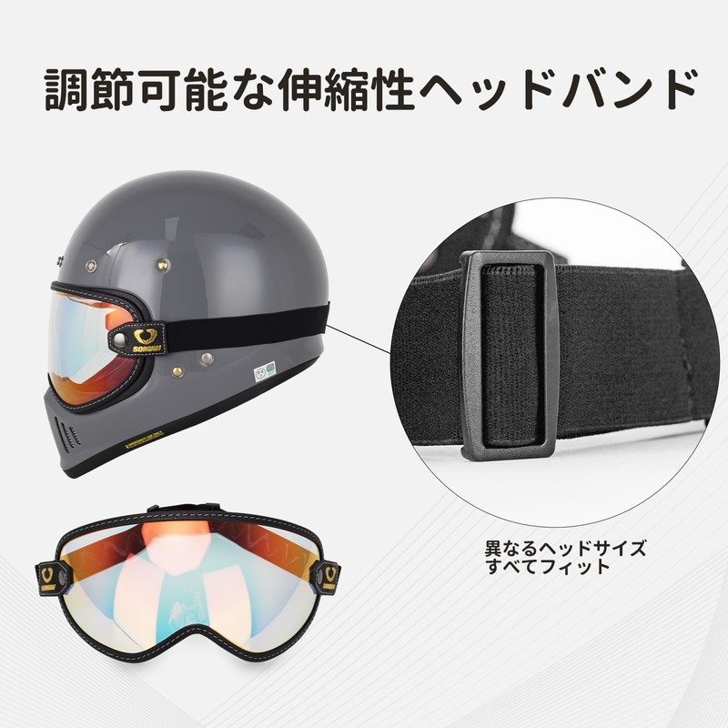 Soman EX ZERO Shield, Bubble Shield, Helmet Shield Goggles with