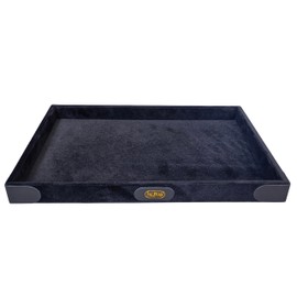 Black Velvet Jewelry Display Tray Flat Showcase Tray Velvet Jewelry Organizer Jewelries Storage Case Nightstand Dresser Desktop Storage Organizer Catchall Tray Desk Stuff Organizer