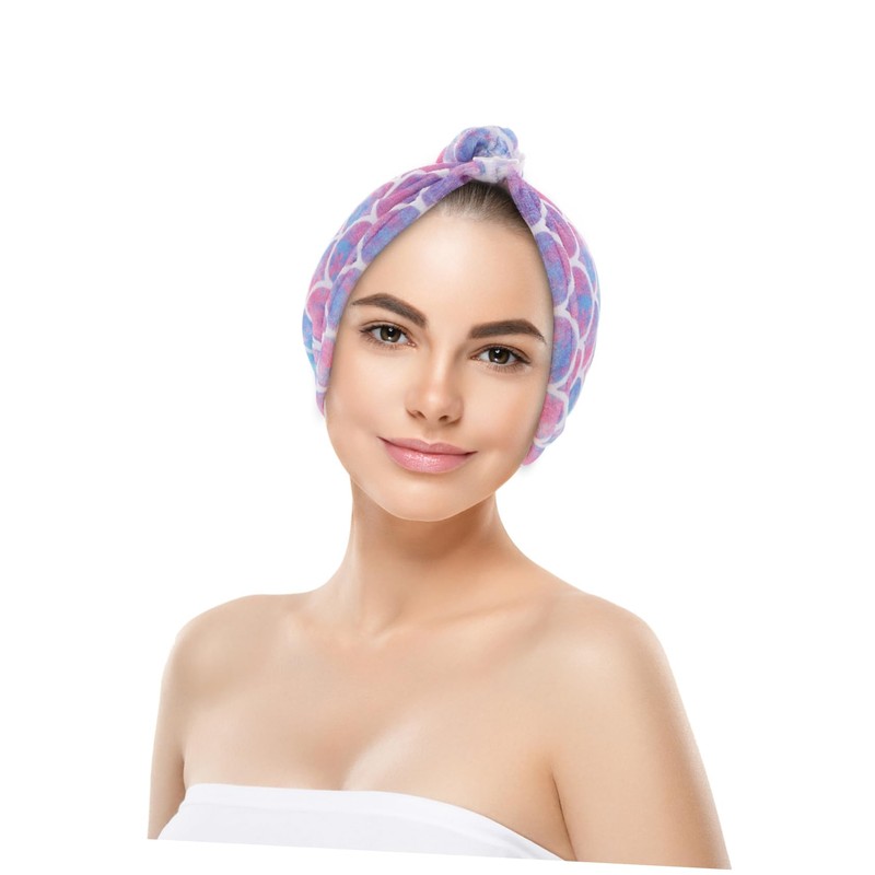 Healeved 2pcs Microfiber Hair Towels for Wet Hair Cute Mermaid
