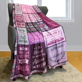 YISUMEI Mum Birthday Gifts,Presents for Mum,Birthday Gifts for Mum from Daughter/Son,Best Mum Gifts for Christmas/Valentine's Day/Mothers Day,Mum blanket 150X130CM