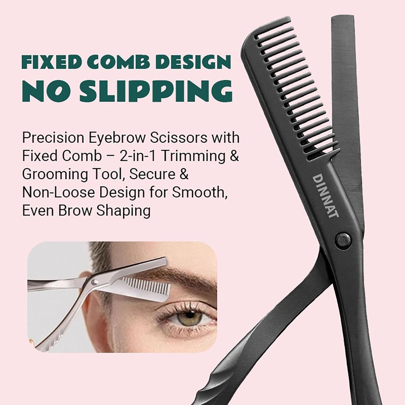 Eyebrow Trimming Scissors with Combs, Eyebrow Cutter Hair Removal Eyebrow
