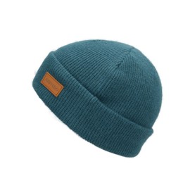 AISIYEDO - Gorros cortos para primavera y otoño de punto, gorro de invierno cálido para pescador para hombres y mujeres, elástico, Turquesa, 7.25