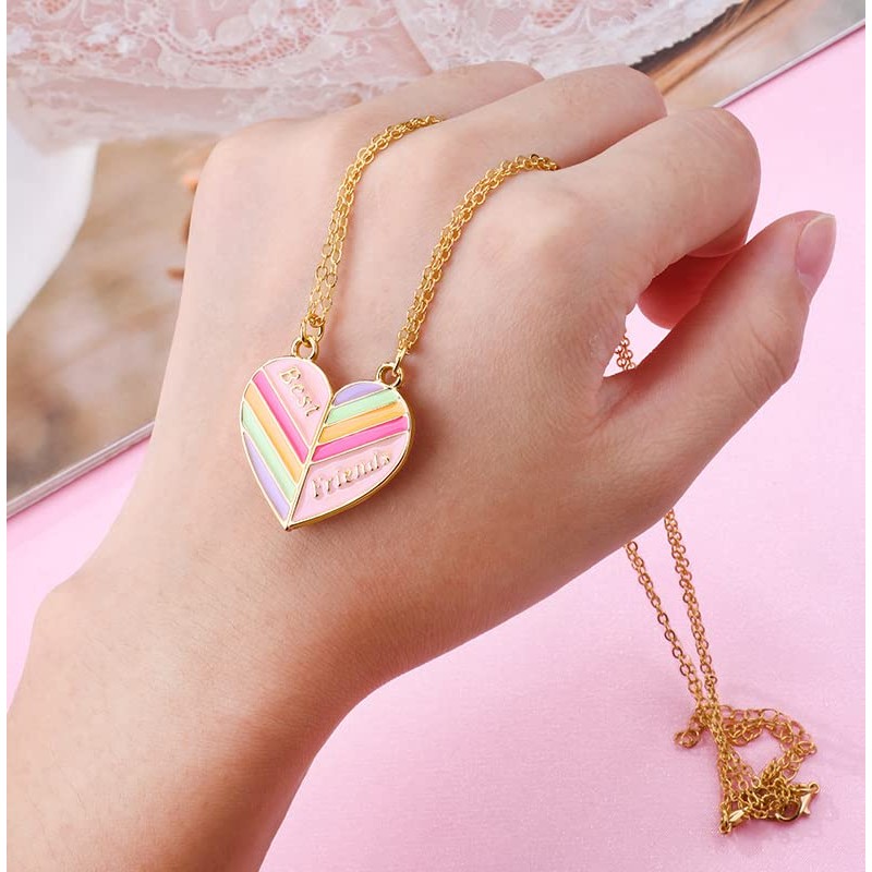 2PCS Colorful BFF Magnetic Necklaces With Extra Wax Rope, Best