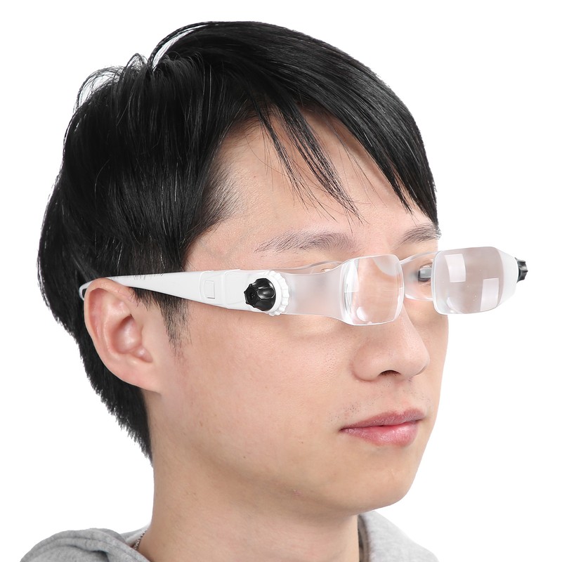 Head Mount Magnifying Glasses Folding Magnifier for Mobile Phone Reading