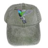 Eco Wear Magnificent Hummingbird Embroidered Cotton Cap Green