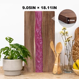 maudibozz Resin Cutting Board, Handmade Cutting Board suitable for Steak, Pizza, Fruit(46CM pink)