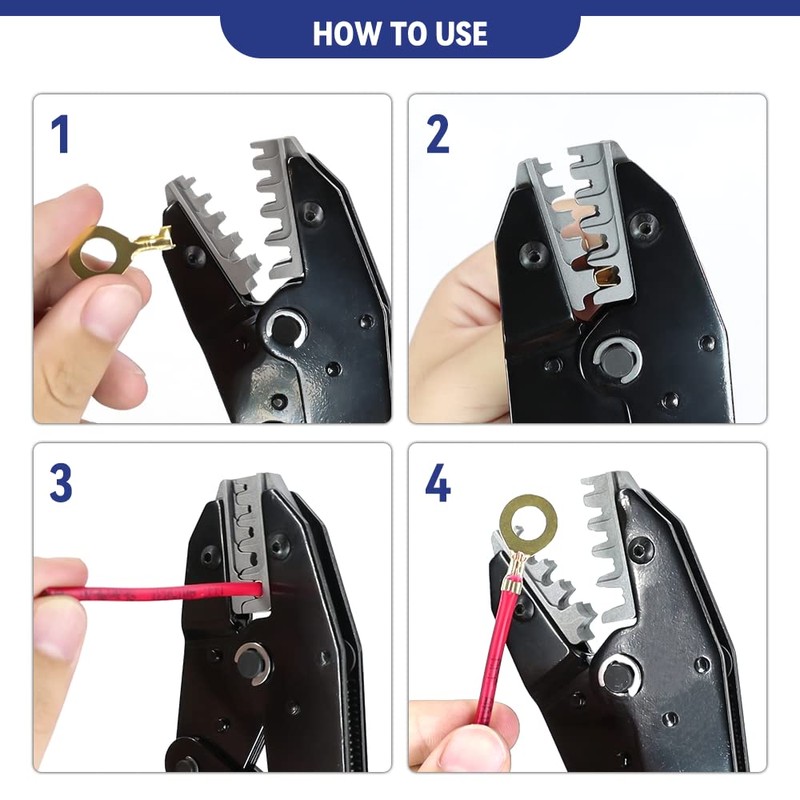 HKS Crimping Tool for Non-Insulated Open Barrel Terminals -for JST