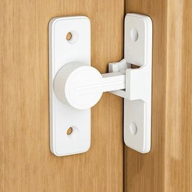 White Safety Door Security Latch Bolt Lock Door Lock 180 Degree/White