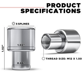 White Knight - Cerradura de rueda 42710 Chrome Mag con llave tipo rompecabezas, 4 piezas