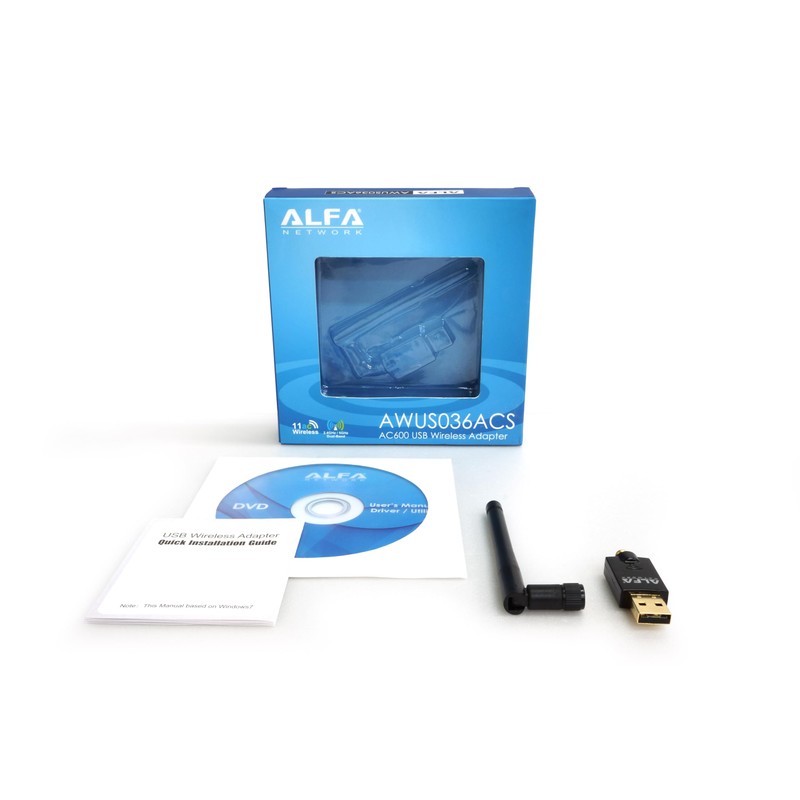 ALFA Network AWUS036ACS Wide-Coverage Dual-Band AC600 USB Wireless Wi-Fi Adapter