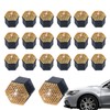 Reifenmutterabdeckung – glänzende Nabenschraubenabdeckung, 20 Stück, kratzfest, abnehmbare Radmuttern, dekorative