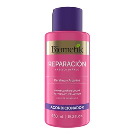 Biometik Acondicionador, Shampoo para Cabello Dañado, Crea Resistencia al Quiebre y Ayuda a la Coloración del Cabello por más Tiempo, con Keratina y Arginina, 450 ml