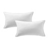 Fancy Homi Set of 2 Pure White Lumbar Decorative Throw