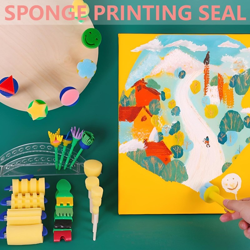 40pcs Foam Brush, Paint Sponges, Foam Brush, Art Sponges,