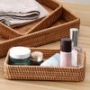 Small Wicker Tray, Rattan Tray Basket for Remotes, Keys, 8.27x4.33x1.57in