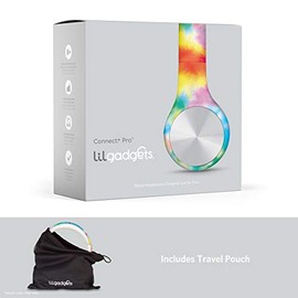 LilGadgets Connect+ Pro - Auriculares con cable para niños, para la escuela con micrófono, limitación de volumen para la oreja con cable, tecnología SharePort y acolchado SoftTouch, teñido anudado