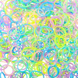 1000 Mini Rubber Bands Soft Elastic Bands for Kid Hair Braids Hair (Fresh Color)