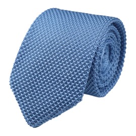 Corbata de punto para hombre, estilo clásico, mixto, casual, 2.4 pulgadas, diseño variado, Azul/claro, Talla única